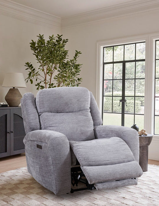 Atlantis 38\" Dove Grey Fabric Power Reclining Chair with USB Port 