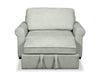 Scott Living Haven 55\" Chenille Fabric Sleeper Chair with Wood Legs - Seafoam Blue