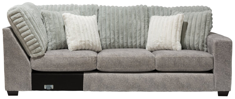 Koda 2-Piece Chenille Right-Facing Sectional - Plush Paloma