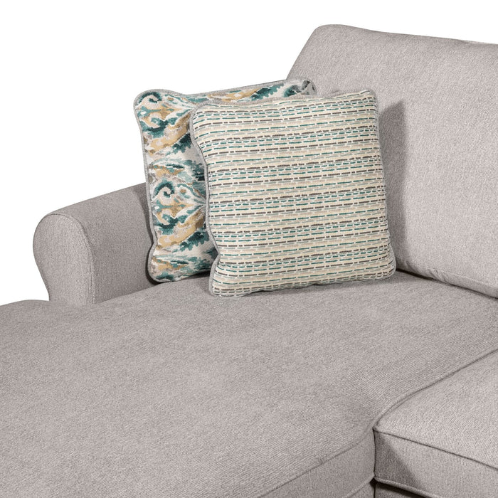 Scott Living Haven 3-Piece Right-Facing Chenille Fabric Cuddler Sleeper Sectional with Storage - Grey 