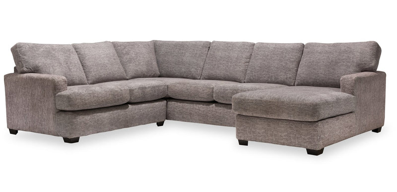 Luxe 3-Piece Right-Facing Sectional - Zaftig Dove