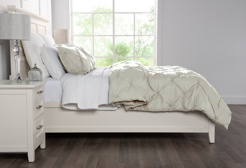 Gardenia Wynd 3-Piece King Comforter Set - Oatmeal
