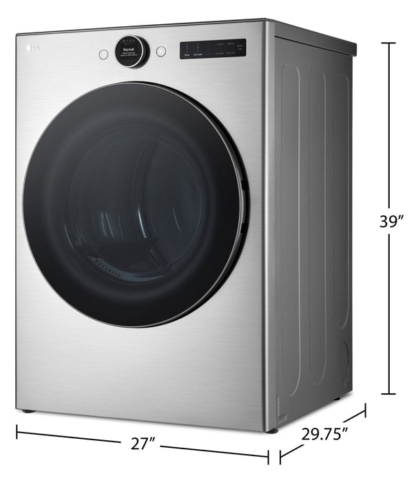 LG 7.4 Cu. Ft. Smart Electric Dryer with Steam - Graphite Steel - Stackable - DLEX5500V 