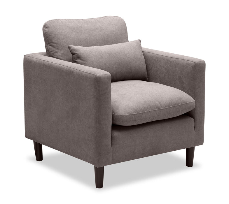 Kortlyn 33\" Linen-Look Fabric Chair - Grey