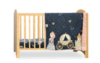 Emmy 3-Piece Crib Bedding Set - Navy and Pink 