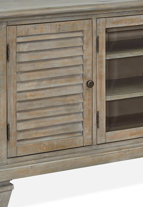 Baron 114\" Rustic 4-Piece Pine Entertainment Centre with Storage and Cable Management for TVs up to 70” 