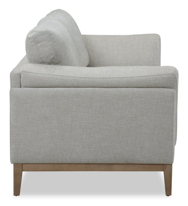 Valley 83.5\" Fabric Sofa with Rubberwood Base and Legs - Sand