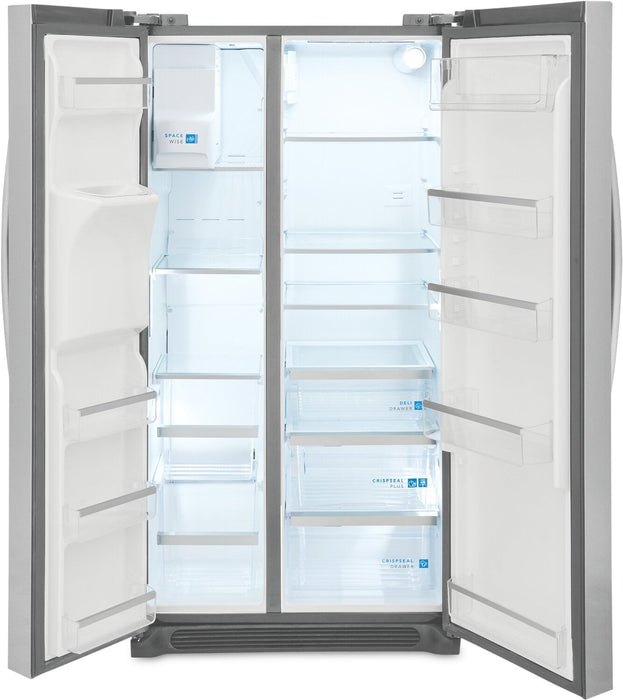 Frigidaire Gallery 36.1\" 22.3 Cu. Ft. Counter-Depth Side-by-Side Refrigerator - Smudge-Proof® Stainl… 