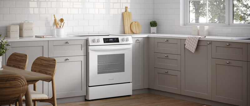 Frigidaire 5.3 Cu. Ft. Electric Range With EvenTemp™ Element and Five-Element Cooktop - White - FCFE… 