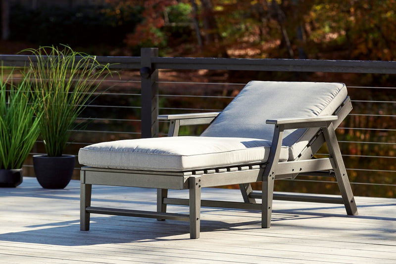 Cape Outdoor Patio Lounger with Adjustable Backrest -UV & Weather Resistant - Grey 