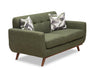 Freeman Linen-Look Fabric Loveseat - Avocado