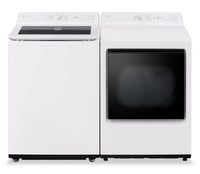 LG 5.8 Cu. Ft. Smart Top-Load Washer with EasyUnload™ and 7.3 Cu. Ft. Electric Dryer with AI Sensing  
