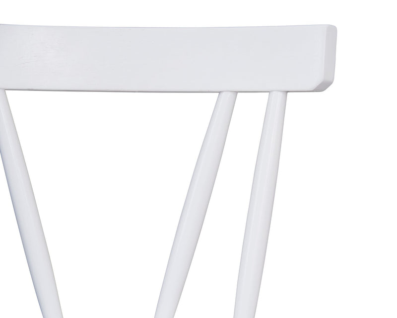 Remi Slatback Dining Chair - White
