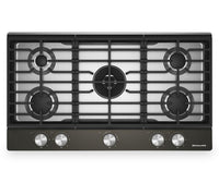 KitchenAid Gas-on-Metal Cooktop with Integrated Wok Grate – Black Ore - KCGK736SBE