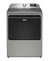 Maytag 6.0 Cu. Ft. Smart Top-Load Washer and 7.4 Cu. Ft. Front Load Electric Dryer - Radiant Silver