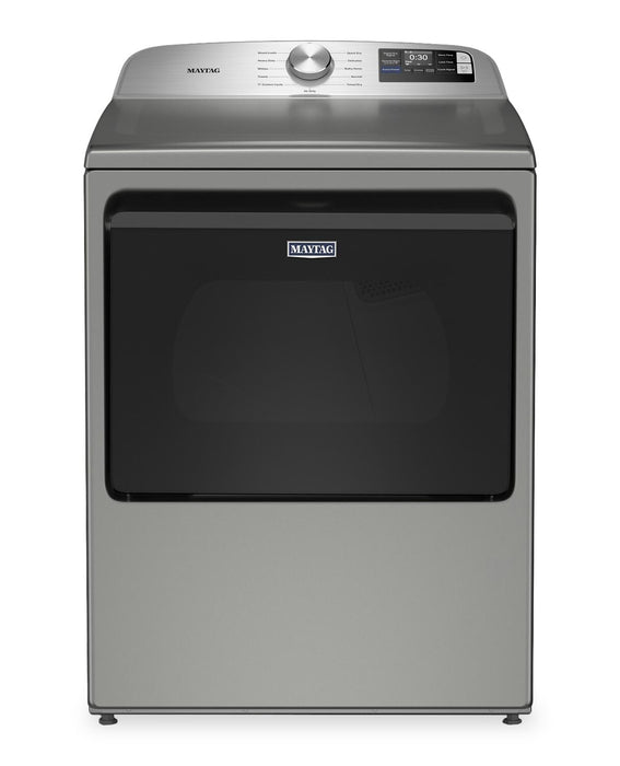 Maytag 6.0 Cu. Ft. Smart Top-Load Washer and 7.4 Cu. Ft. Front Load Electric Dryer - Radiant Silver
