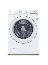 LG 5.2 Cu. Ft. Front-Load High-Efficiency Washer - White - Stackable - WM3400CW 