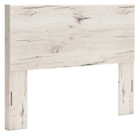 Derekson Panel Bed with Headboard & Frame, Rustic White - King Size 