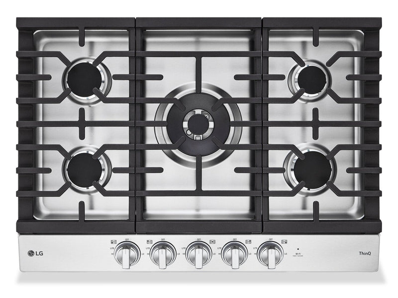 LG 30\" 5-Element Gas Cooktop - Smudge Proof Stainless Steel - CBGJ3027S 