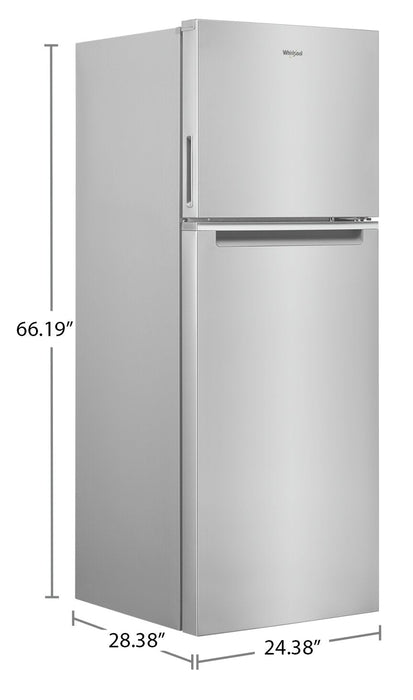 Whirlpool 24\" 12.9 Cu. Ft. Top-Mount Refrigerator - Fingerprint-Resistant Stainless Finish - WRT313C… 