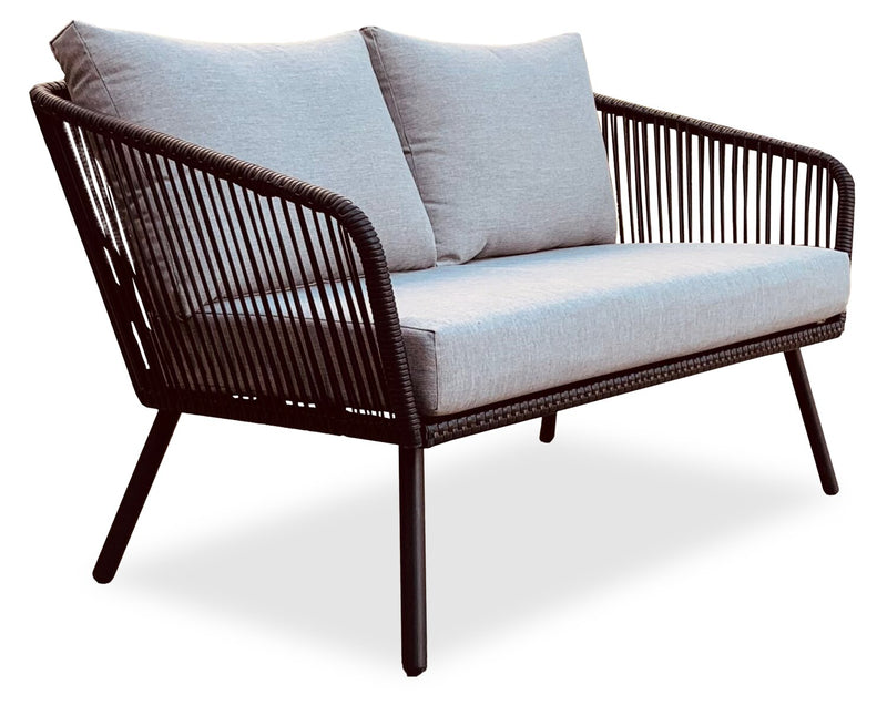Porto 4-Piece Patio Conversation Set - Black