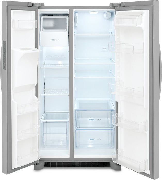 Frigidaire 36\" 25.6 Cu. Ft. Standard-Depth Side-by-Side Refrigerator - Stainless Steel - FRSS2623A… 