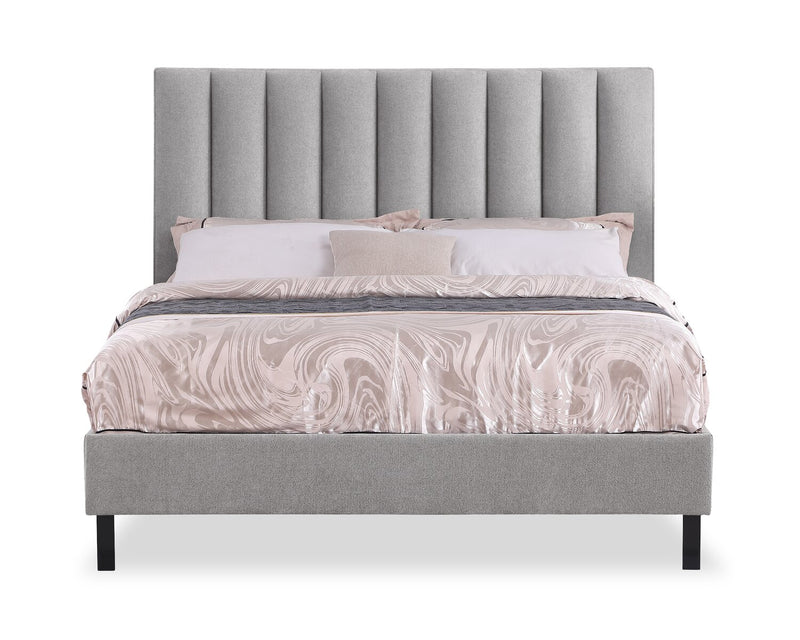 Amos Grey Channel Fabric Headboard - Full