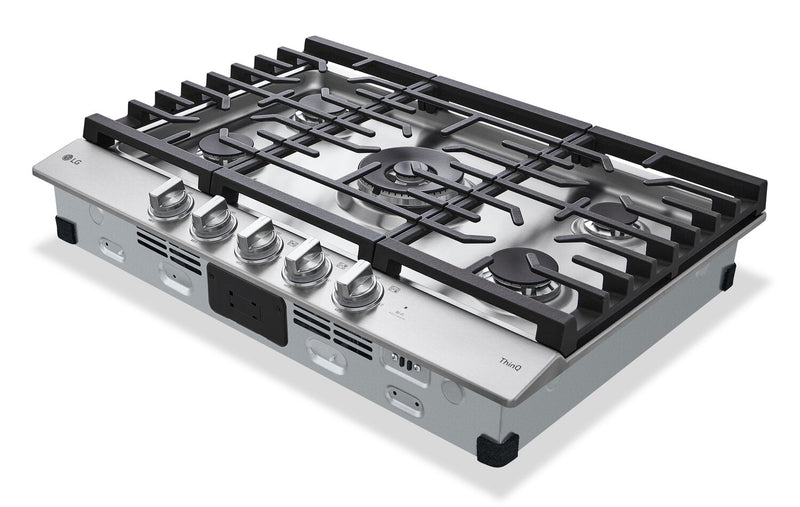 LG 30\" 5-Element Gas Cooktop - Smudge Proof Stainless Steel - CBGJ3027S 
