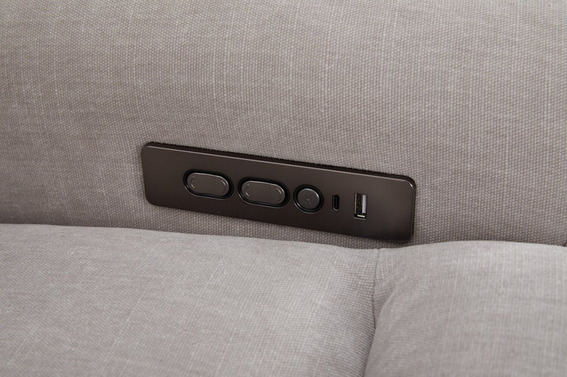 Legacy 6-Piece Left-Facing Power Reclining Sectional with 3D Immersive Sound and Shaq-o-pedic Comfort - Grey 
