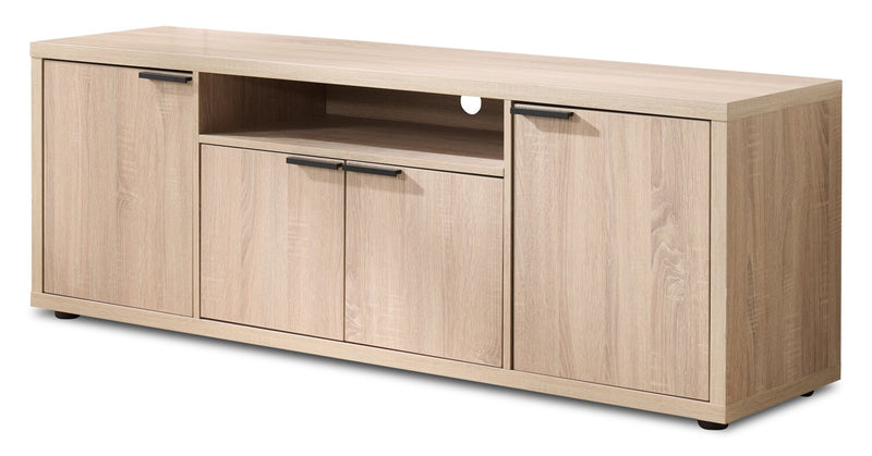 Noren 63\" TV Stand with Storage for TVs up to 58\"- Light Oak