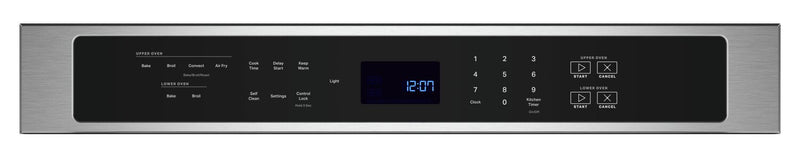 Maytag 30\" 10 Cu. Ft. Electric Double Wall Oven with True Convection - Fingerprint Resistant Stainle… 