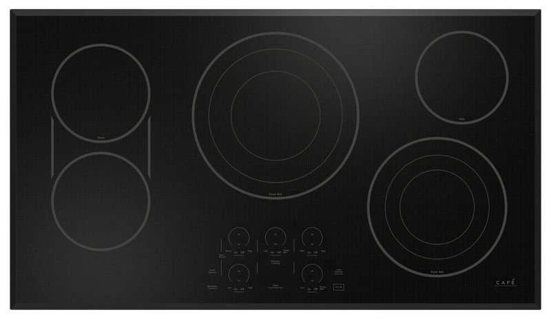 Cafe 36\" 5-Element Electric Cooktop - Black - CEP90361TBB 