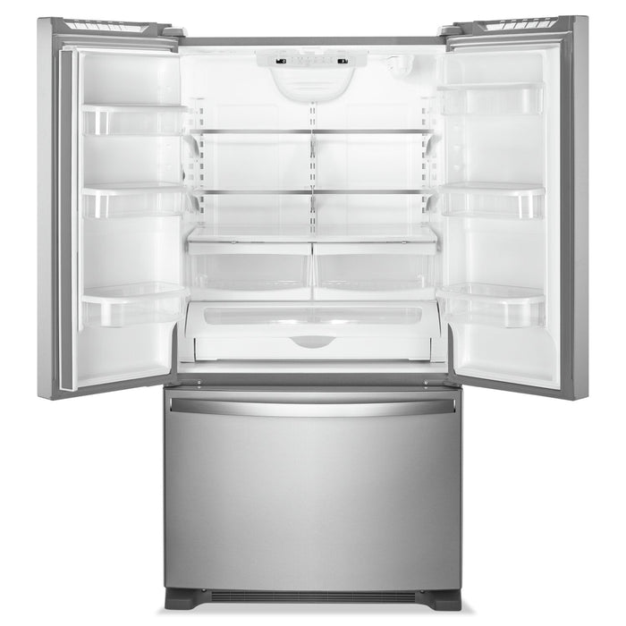 Whirlpool 33\" 22 Cu. Ft. Bottom-Mount Refrigerator - Fingerprint Resistant Stainless Steel - WRFF533… 