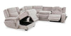 Legacy 6-Piece Left-Facing Power Reclining Sectional with 3D Immersive Sound and Shaq-o-pedic Comfort - Grey 
