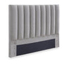 Amos Grey Upholstered Platform Bed with Channel Headboard - King