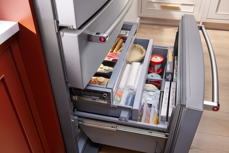 KitchenAid 26 Cu. Ft. 4-Door Refrigerator with FreshChill™ Drawer - KRMF536RPS