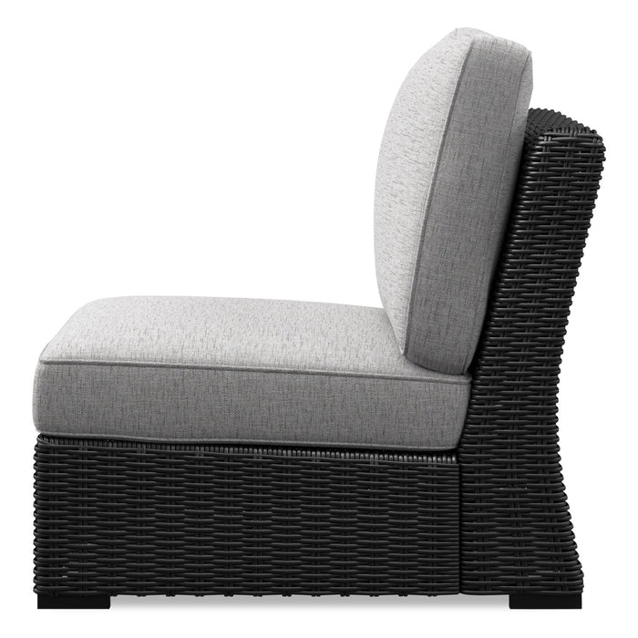 Jasper Patio Armless Chair - Black