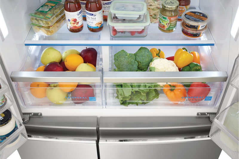 Frigidaire Gallery 36\" 21.5 Cu. Ft. Counter-Depth 4-Door Refrigerator - Smudge-Proof® Stainless Stee… 