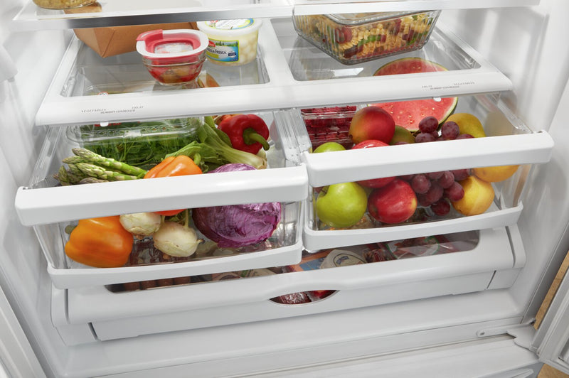 Whirlpool 33\" 22 Cu. Ft. Bottom-Mount Refrigerator - Fingerprint Resistant Stainless Steel - WRFF533… 