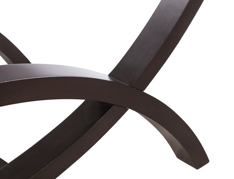 Ricci 48\" Modern Glass Top Sofa Table - Brown with Arched Legs