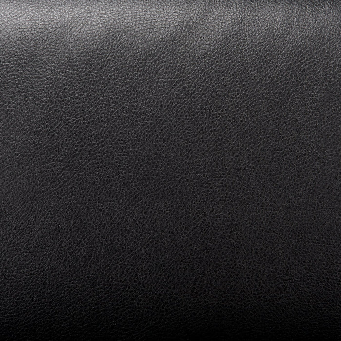 Drake 87\" Leather-Look Fabric Sleeper Sofa with Pull Out Sleeper, Flip-Up Headrests and Button Tufting - Black 