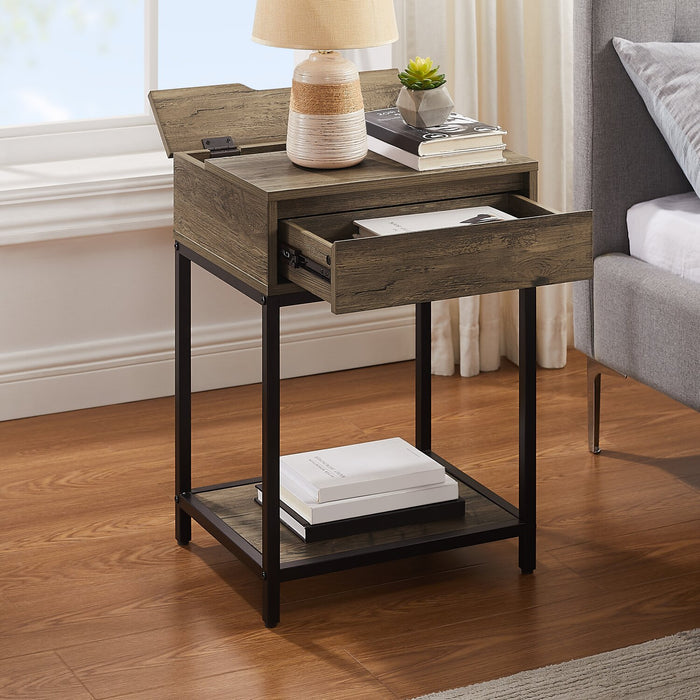 Akio Nightstand - Dark Brown