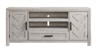 Scott Living Hayward 70” Modern TV Stand with Storage and Cable Management for TVs up to 75” - White