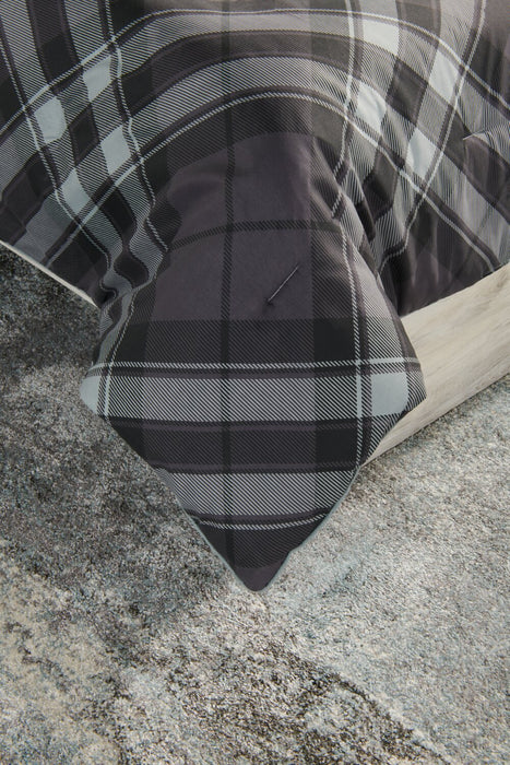 William 3-Piece Twin Comforter Set - Grey 