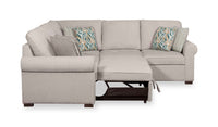 Scott Living Haven 3-Piece Chenille Fabric Sleeper Sectional - Grey