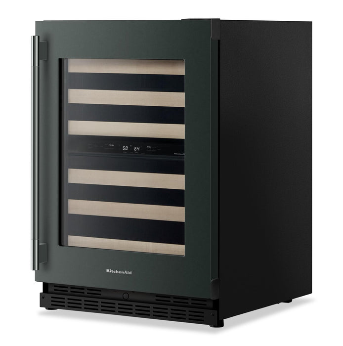 Kitchenaid® 24\" Undercounter Wine Cellar with Full-Extension Wood-Front Racks - KUWR524SJP