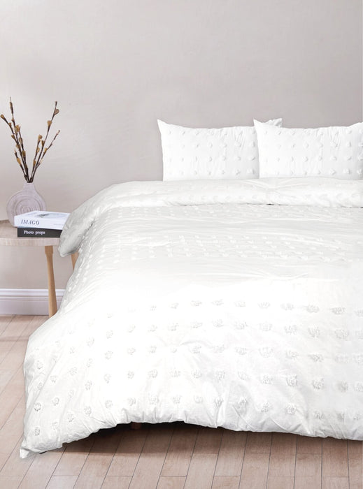 Rowan 3-Piece Queen Comforter Set - White