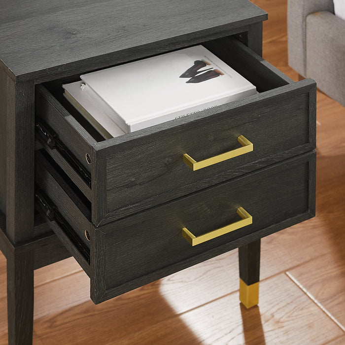 Alia Nightstand - Black Oak