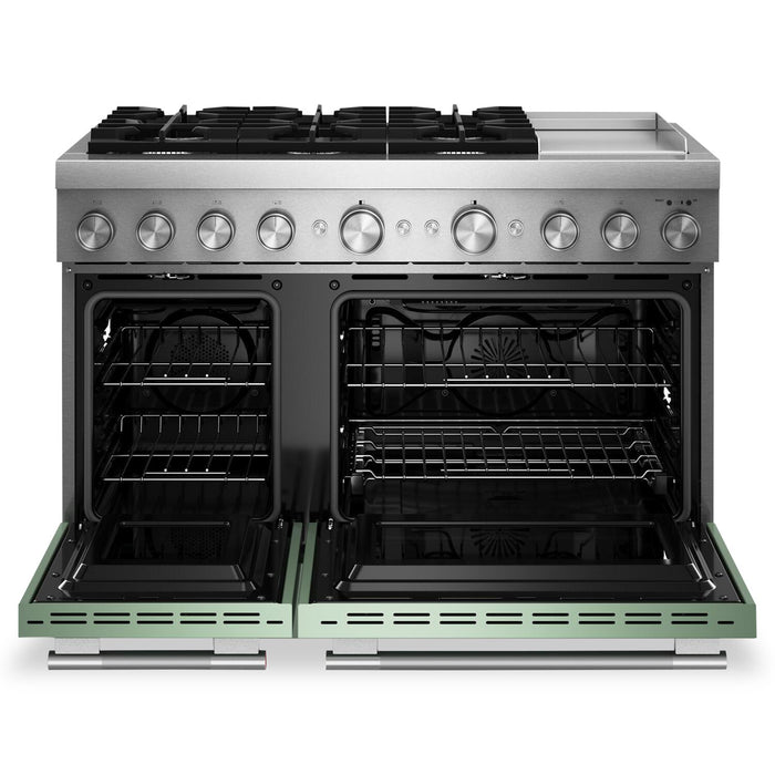 KitchenAid 6.3 Cu. Ft. 6 Burner Dual Fuel Range with Griddle – Cardamom - KFDD948SDC