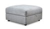 Scott Living Evolve Modular 39.5\" Linen-Look Fabric Storage Ottoman with Feather Down Cushion - Grey 